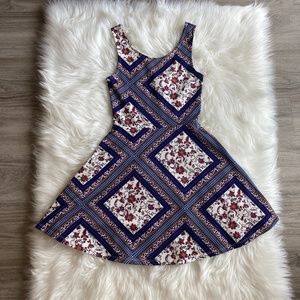 DIVIDED H&M Floral Mini Skater Dress